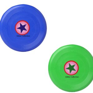 Frisbee Flying Disc Toys 22cm and 17 cm Pack of 2 for Kids Outdoor Playing Random Colour DISB02 (Big)