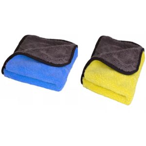 Winberg 2 Pcs Car Cleaning Microfiber 600 GSM Size 40 * 40 Towel