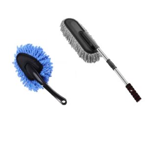 Winberg Car Cleaning Duster Interior and Exterior Car Cleaning Pack of 2 Small and Big Feather Duster