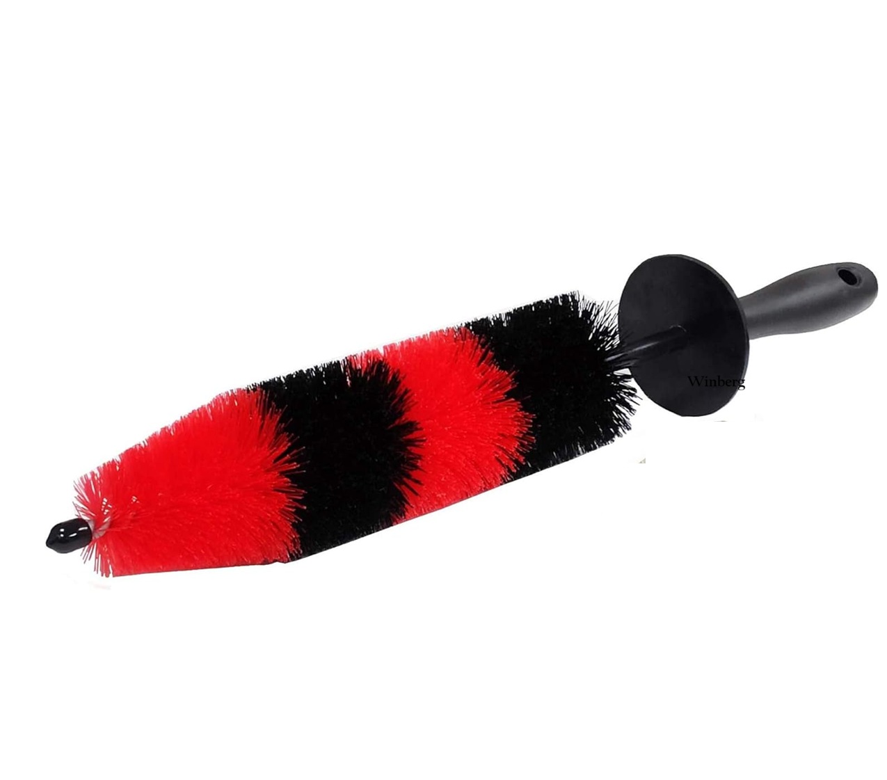Winberg Car Tyre Rim Cleaning Brush with Long Handle, Red and Black, 16.7 Inches RRC